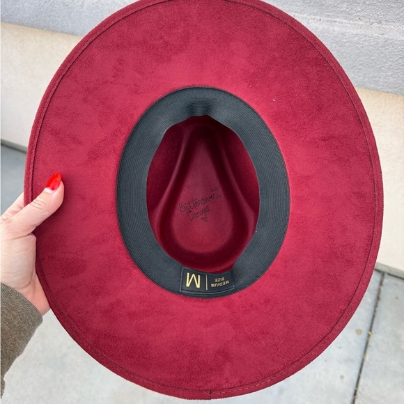 Maroon floral hat burgundy women’s cowgirl hat